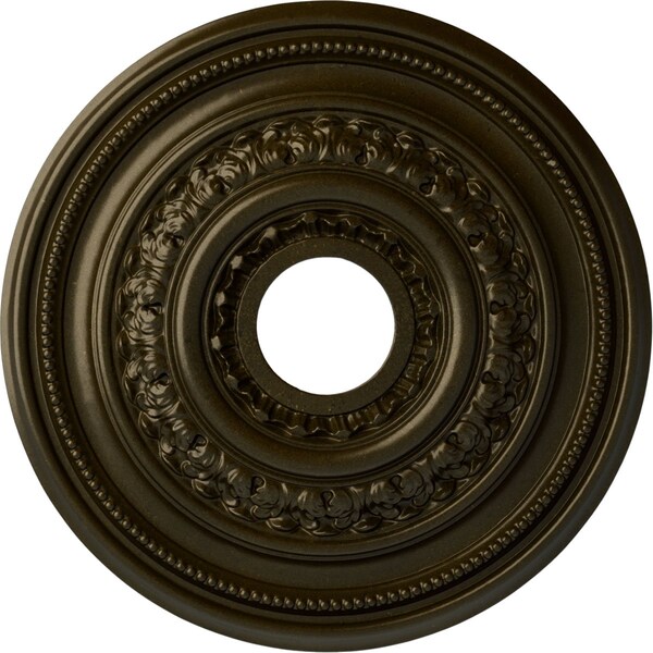 Ekena Millwork Orleans Ceiling Medallion (Fits Canopies up to 4 5/8"), 17 5/8"OD X 3 5/8"ID X 1 7/8"P, Green Gold CM17OLGGS - main